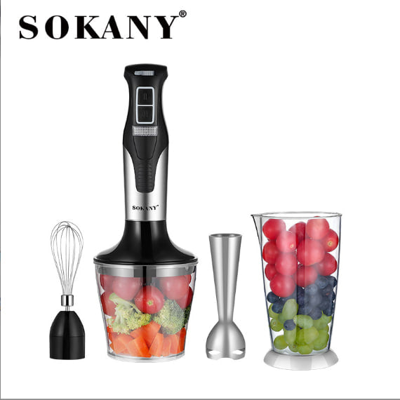 Sokany Hand Blender 1000W – 4 Pieces - SK-758-4N هاند بلندر سوكاني 1000وات 4قطع بضمان المغربي