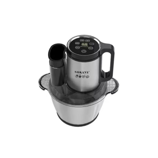 Sokany Stainless Steel 6-in-1 Digital Chopper 3.5L 1000W – SK-06012N كبه سوكانى استنالس 6*1 ديجيتال 3.5لتر1000وات بضمان المغربي