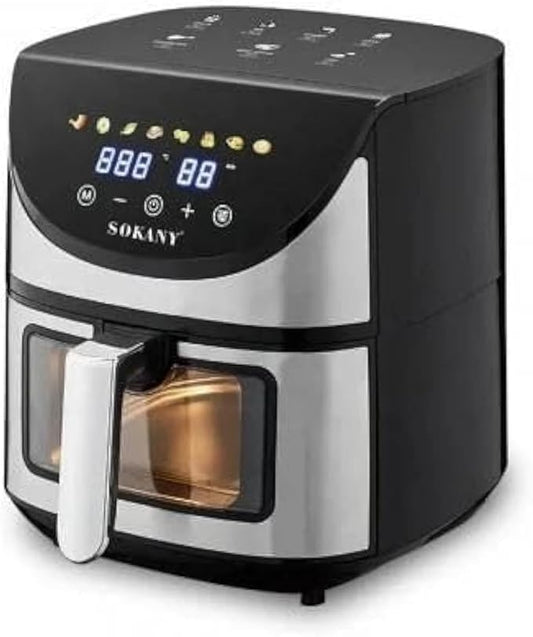 SOKANY Digital Air Fryer SK-10031 – 7L, 1700W   قلايه سوكانى ديجيتال 7لتر1700وات بضمان المغربي
