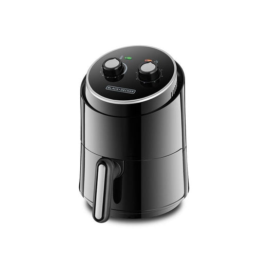 Black + Decker Air Fryer, 1.5 Liter, 1230 Watt, Black - AF100-B5 قلاية بدون زيت بلاك اند ديكر ايرو فراي، سعة 1.5 لتر، 1230 واط، اسود