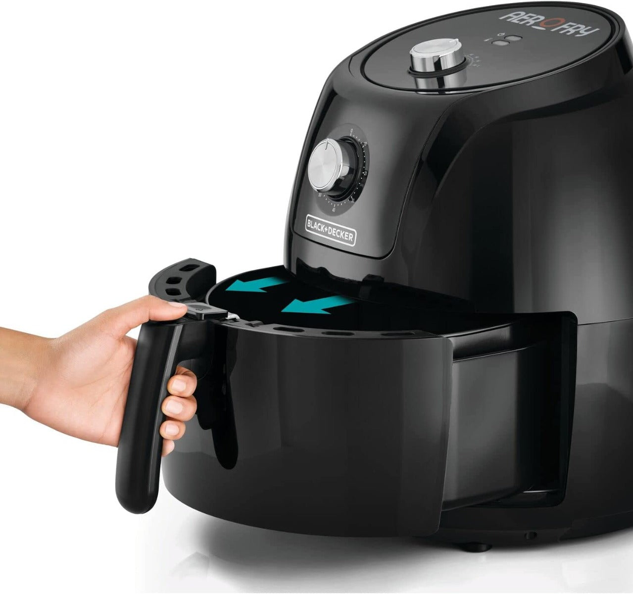 Black + Decker Aerofry Air Fryer, 5 Liters, 1800 Watt, Black - AF575-B5 اير فراير بلاك + ديكر ايرو فراي، 5 لتر، 1800 وات، اسود