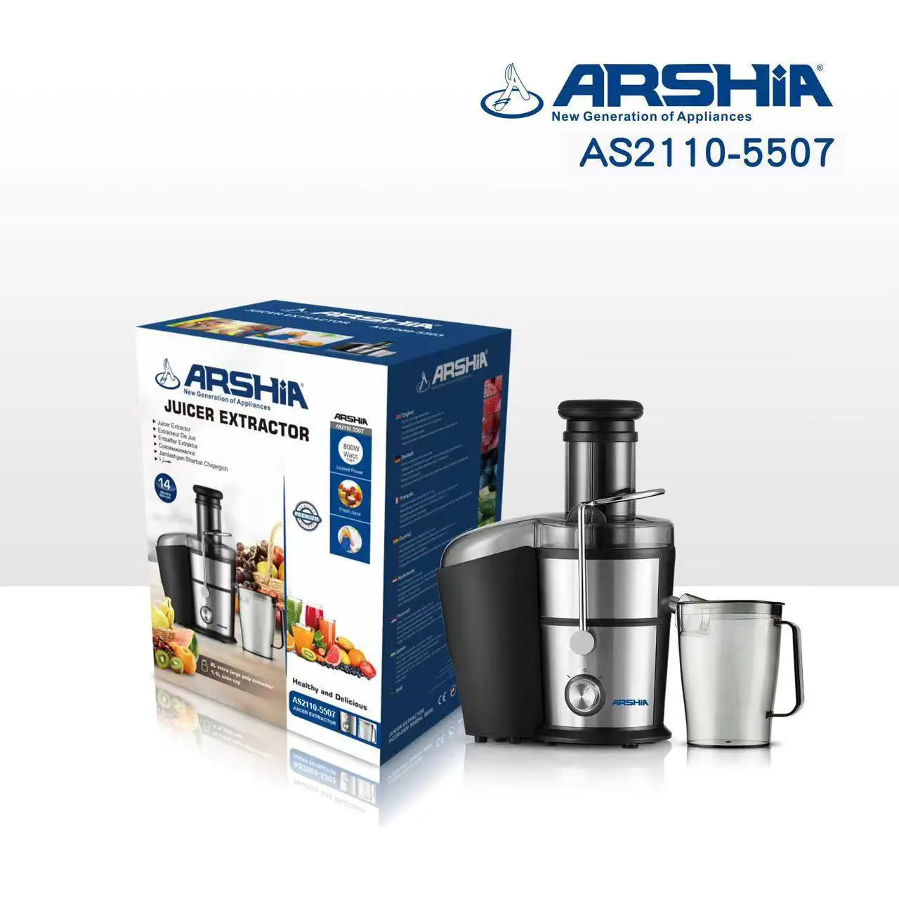 Arshia Juice Extractor 800W AS2110-5507 ارشيا عصارة فواكه