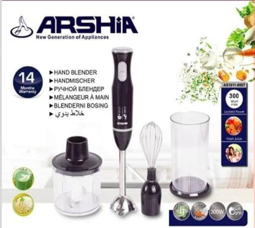 Arshia Hand Blender 300W AS1911-8007 300W ارشيا هاند بليندر