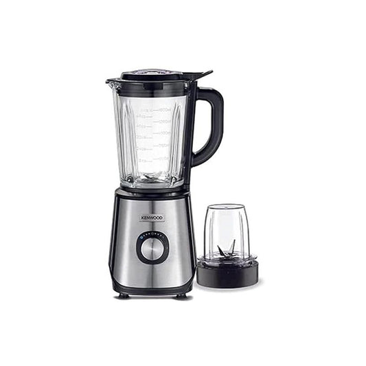 Kenwood Blender With Jar And 1 Mill, 1000 Watt, Black and Metal - BLM45.240SS خلاط كينوود مع وعاء ومطحنة، 1000 وات