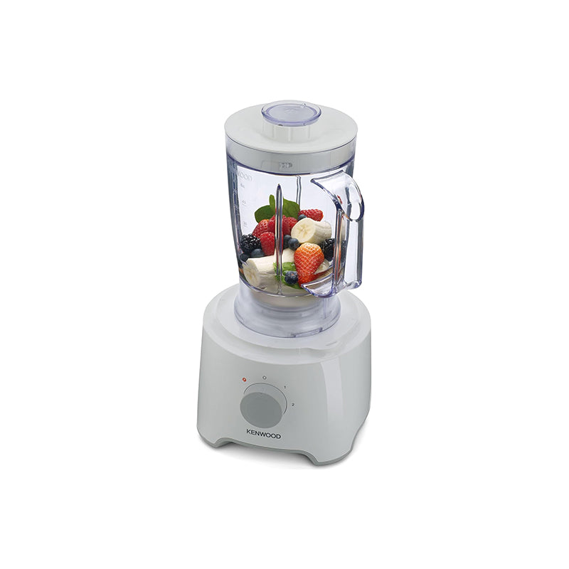 Kenwood Multipro Compact Food Processor, 800 Watt, 2.1 Liter, White - FDP303 محضر طعام كينوود مالتي برو كومباكت، 800 واط، سعة 2.1 لتر