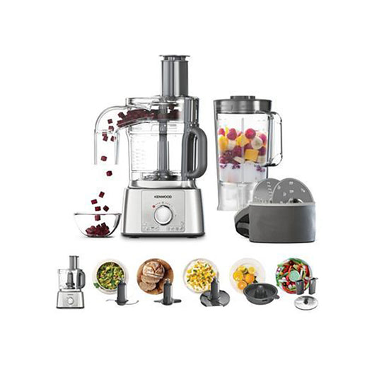 Kenwood Multipro Food Processor , 1000 Watt, Silver - FDP65.880si محضر طعام كينوود مالتي برو، 1000 وات