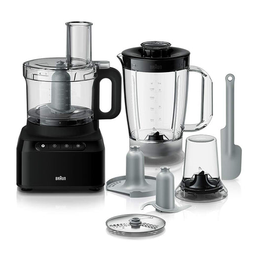 Braun Food Processor , 800 Watts, Black - FP 3132 BK كيتشن ماشين براون، 800 وات