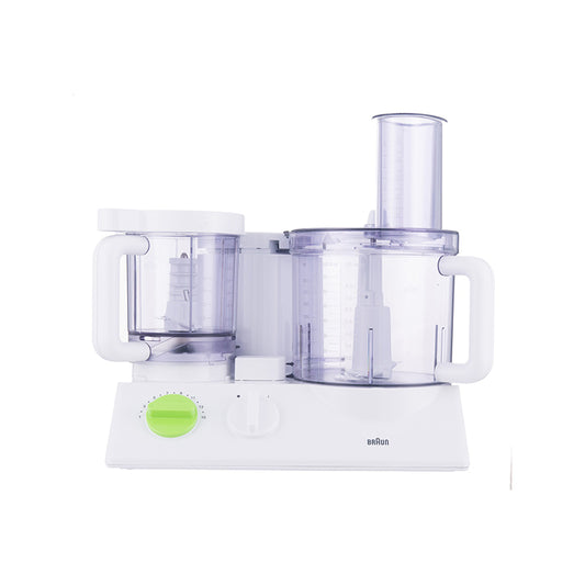 Braun TributeCollection Food Processor, 600 Watt, White/Green - FX3030 محضر طعام براون تريبيوت كوليكشن، 600 وات