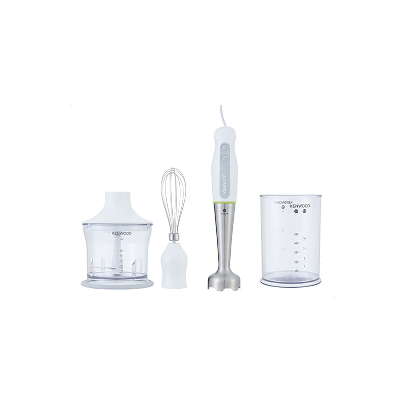 Kenwood Hand Blender Set, 600 Watt, 500 ml, White and Green - HDP109WG  هاند بلندر كينوود، 600 وات، 500 مل