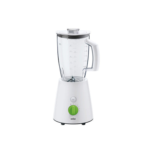 Braun Tribute Collection Blender, 800 Watt, White/Green - JB 3010 WH خلاط براون تريبوت كولكشن، 800 وات