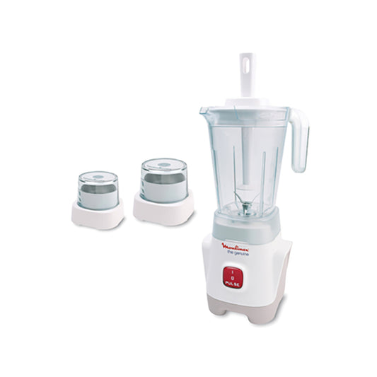 Moulinex Genuine Blender with 2 Grinders, 400 Watt, White - LM2421EG خلاط مولينكس جينوين مع 2 مطحنة، 400 وات