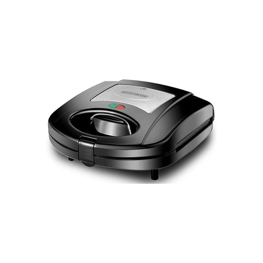 Black + Decker 3 In 1 Sandwich Maker and Grill, 780 Watt, Black - TS2130-B5 ساندوتش ميكر وشواية 3 في 1 بلاك + ديكر، بقوة 780 وات، اسود