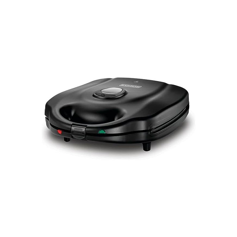 Black + Decker 3 in 1 Sandwich Maker, 6 Slices, 1400 Watt, Black- TS4130-B5 صانع سندوتشات بلاك + ديكر 3 في 1، 6 شرائح، 1400 وات