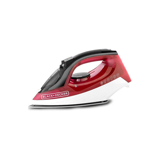 Black + Decker Steam Iron, 1600 Watt, Red - X1550 مكواه بخار بلاك اند ديكر، 1600 واط، احمر