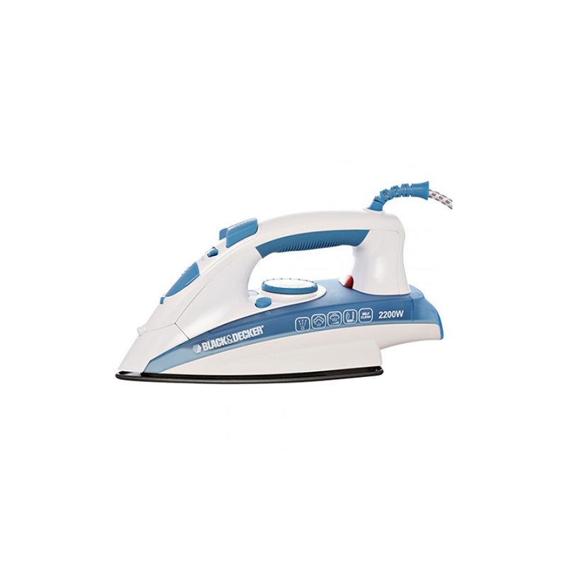 Black + Decker X2000 2200W Steam Iron, 220V مكواة بخار X2000 2200 واط من بلاك اند ديكر، 220 فولت