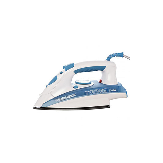 Black + Decker X2000 2200W Steam Iron, 220V مكواة بخار X2000 2200 واط من بلاك اند ديكر، 220 فولت