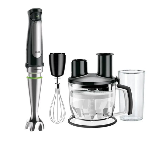 Braun MultiQuick 7 Hand Blender Set, 1000 Watt, Black Silver - MQ7075 هاند بلندر براون مالتي كويك 7 بالملحقات، 1000 وات